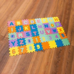 Puzzle tip covoras, 36 piese, suprafata 3.2mp, litere, cifre, interactiv