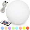 Lampa solara gradina LED RGB, glob diametru 30 cm, reincarcabila USB, telecomanda