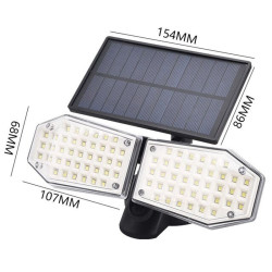 Proiector solar 15W, 78 LED-uri , senzor miscare, unghi 120 grade, IP65