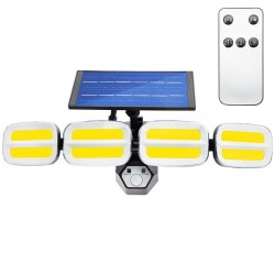 Proiector solar LED 20W, 3 programe iluminare, senzor miscare, telecomanda, IP65