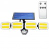 Proiector solar LED 20W, 3 programe iluminare, senzor miscare, telecomanda, IP65