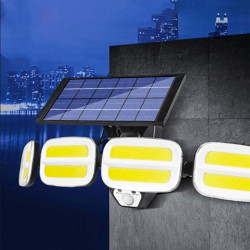 Proiector solar LED 20W, 3 programe iluminare, senzor miscare, telecomanda, IP65