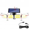 Proiector solar LED 20W, 3 programe iluminare, senzor miscare, telecomanda, IP65