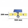 Proiector solar LED 20W, 3 programe iluminare, senzor miscare, telecomanda, IP65