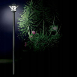 Felinar solar LED, inaltime 138 cm, alb rece, 12 lm, IP44