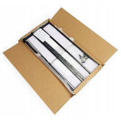 Birou cu biblioteca 120x64x70 cm, 4 rafturi laterale, lemn si metal, stil industrial