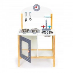 Bucatarie din lemn pentru copii, 5 accesorii gatit incluse, 86 x 29,5 x 53,5 cm