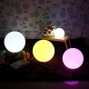Lampa solara gradina LED RGB, glob diametru 30 cm, reincarcabila USB, telecomanda
