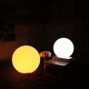 Lampa solara gradina LED RGB, glob diametru 30 cm, reincarcabila USB, telecomanda