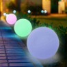 Lampa solara gradina LED RGB, glob diametru 30 cm, reincarcabila USB, telecomanda