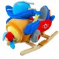 Balansoar pentru bebelusi, tip Avion, lemn si plus, 60x34x45 cm
