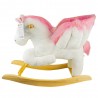 Balansoar Calut Roz pentru bebelusi, 60x34x45 cm, efecte muzicale, centuri siguranta