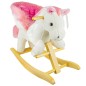 Balansoar Calut Roz pentru bebelusi, 60x34x45 cm, efecte muzicale, centuri siguranta