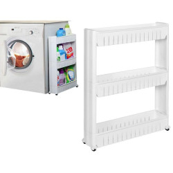 Raft universal pe roti, modular, 3 rafturi, 72x54.5x12.5 cm