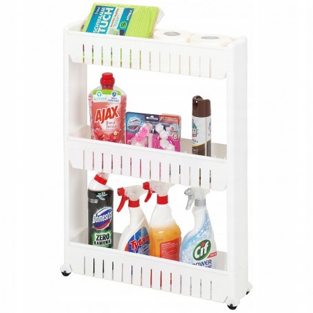 Raft universal pe roti, modular, 3 rafturi, 72x54.5x12.5 cm