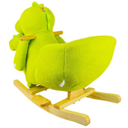 Balansoar Dinozaur muzical pentru copii, 60x34x45 cm, leagan centura siguranta