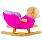 Balansoar Ursulet roz, suport lemn, sezut plus cu centuri, 60x34x45 cm Balansoar Ursulet roz, suport lemn, sezut plus cu centuri, 60x34x45 cm