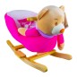 Balansoar Ursulet roz, suport lemn, sezut plus cu centuri, 60x34x45 cm Balansoar Ursulet roz, suport lemn, sezut plus cu centuri, 60x34x45 cm