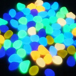 Pietricele fosforescente 200 g, decor luminos interior sau exterior, multicolore