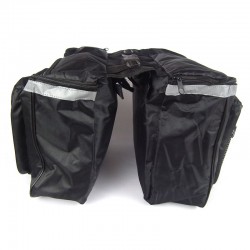 Geanta bicicleta, pentru portbagaj, 4 compartimente, fixare velcro, reflectorizanta