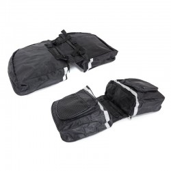 Geanta bicicleta, pentru portbagaj, 4 compartimente, fixare velcro, reflectorizanta