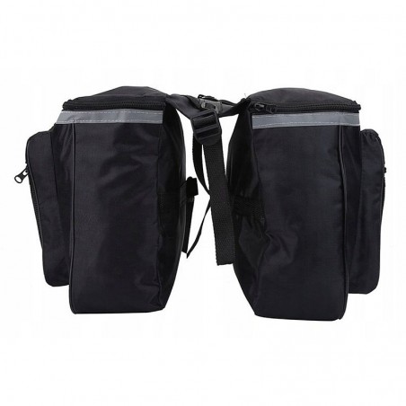 Geanta bicicleta, pentru portbagaj, 4 compartimente, fixare velcro, reflectorizanta
