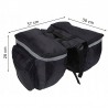 Geanta bicicleta, pentru portbagaj, 4 compartimente, fixare velcro, reflectorizanta