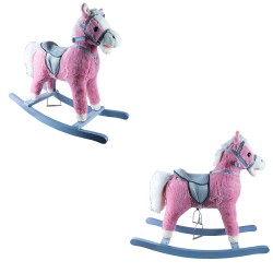 Balansoar Calut roz, sa cu suport pentru picioare, 3-5 ani, 74x33x62 cm