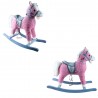 Balansoar Calut roz, sa cu suport pentru picioare, 3-5 ani, 74x33x62 cm