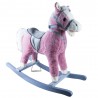Balansoar Calut roz, sa cu suport pentru picioare, 3-5 ani, 74x33x62 cm