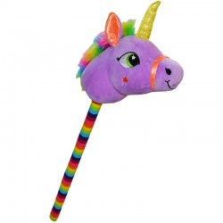 Unicorn de calarit, suport bat, sunete trap, 80 cm, diverse culori