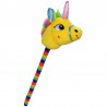 Unicorn de calarit, suport bat, sunete trap, 80 cm, diverse culori