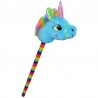 Unicorn de calarit, suport bat, sunete trap, 80 cm, diverse culori