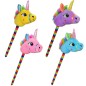 Unicorn de calarit, suport bat, sunete trap, 80 cm, diverse culori