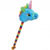 Unicorn pentru calarit, suport tija si rotile, sunete muzicale, 80 cm