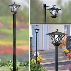 Felinar solar LED, inaltime 138 cm, alb rece, 12 lm, IP44