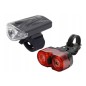 Set far si stop LED pentru bicicleta, 3 moduri iluminare, coliere de fixare Set far si stop LED pentru bicicleta, 3 moduri iluminare, coliere de fixare