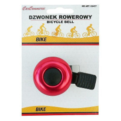 Sonerie bicicleta, mecanica, rosie, 5.5x3.5x6 cm