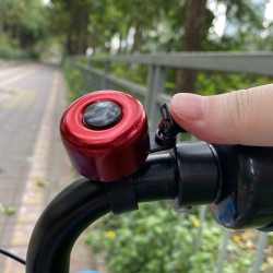 Sonerie bicicleta, mecanica, rosie, 5.5x3.5x6 cm