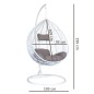 Fotoliu suspendat, balansoar 92x64x109 cm, cadru metalic, 2 perne Fotoliu suspendat, balansoar 92x64x109 cm, cadru metalic, 2 perne
