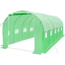 Sera solar pentru gradina 6x3x2m 18 mp, ferestre, usa fermoar, cadru otel
