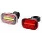 Set stop si far pentru bicicleta, LED COB, alimentare baterii, IP44