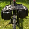 Geanta bicicleta, pentru portbagaj, 4 compartimente, fixare velcro, reflectorizanta