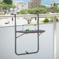 Masa de balcon rabatabila, 83x64x60 cm, inaltime reglabila, cadru metal