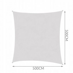 Copertina parasolar 5x5 m, poliester bej, densitate 180 g/mp