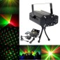 Proiector laser holografic, stele in joc de lumini, cu telecomanda si senzor sunet, RESIGILAT