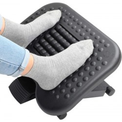 Suport ergonomic pentru picioare, role masaj, 3 trepte inaltime, suprafata anti-derapanta