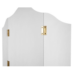 Set masa de toaleta pentru fetite 81x32x46 cm, scaun, 3 oglinzi, sertar, design elegant, lemn, alb
