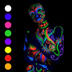 Vopsea UV Neon pentru corp si fata fluorescenta, flacon 13 ml