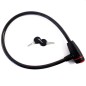 Cablu antifurt bicicleta, lungime 150 cm, 2 chei, capac silicon Cablu antifurt bicicleta, lungime 150 cm, 2 chei, capac silicon